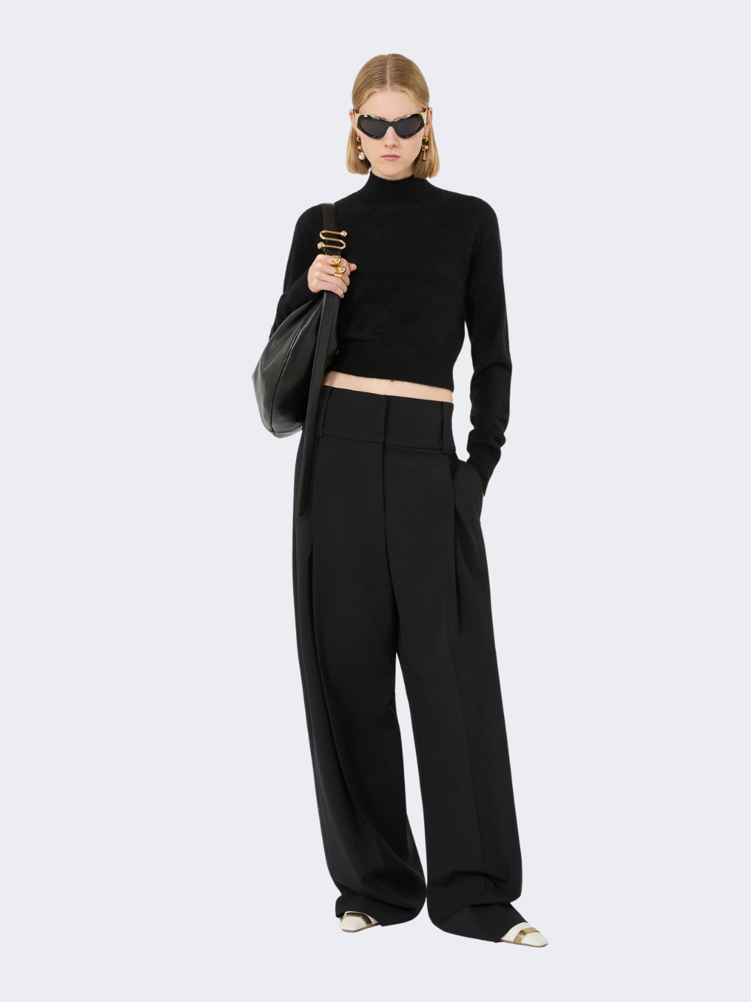Slim Pure Cashmere Sweater Black