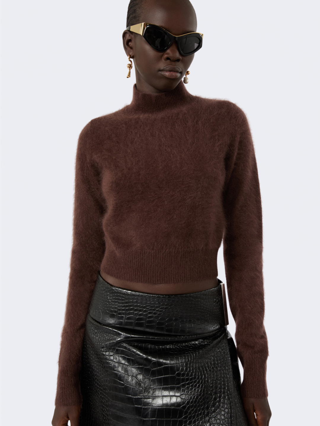 Slim Pure Cashmere Sweater Chocolate