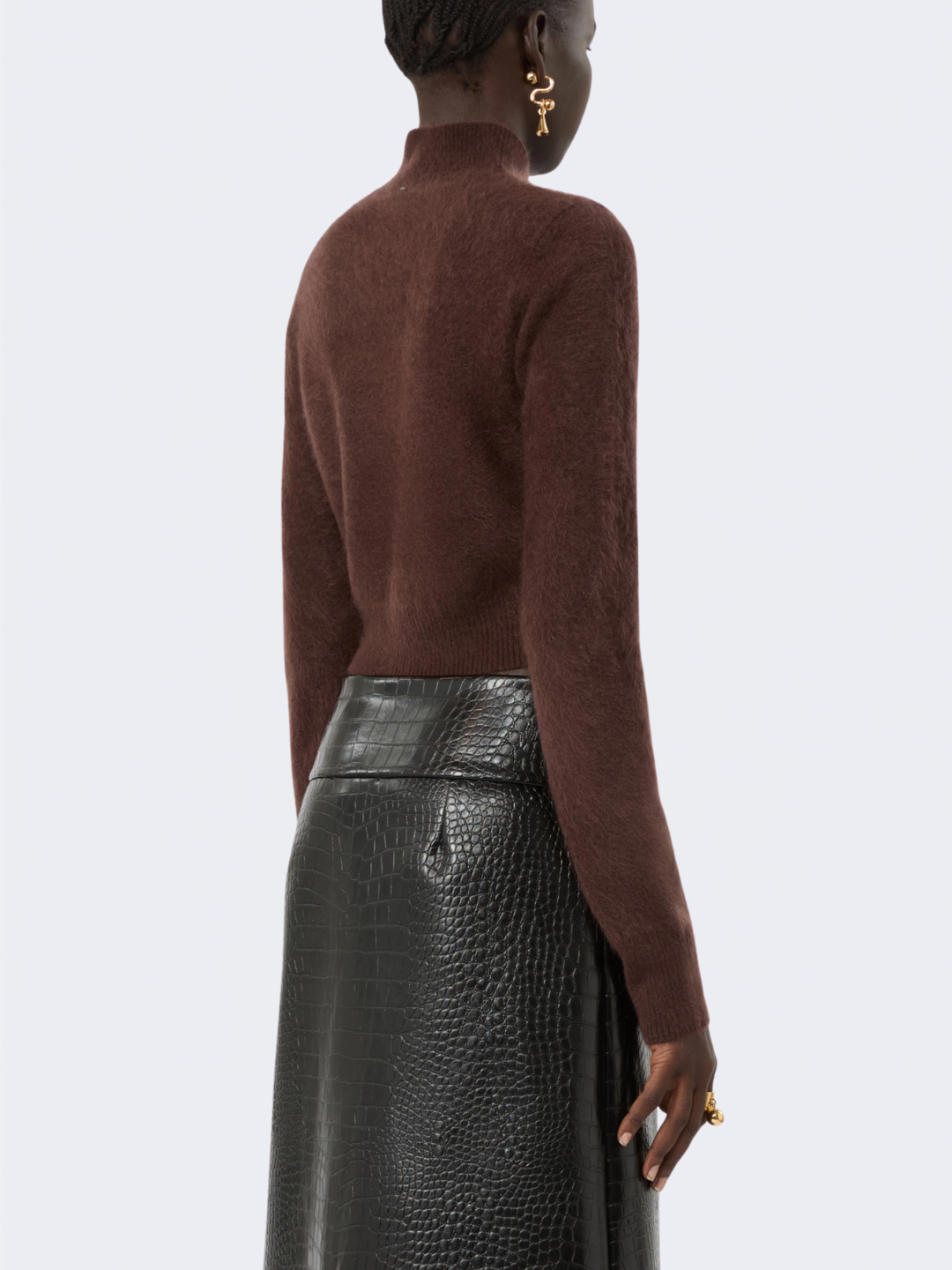 Slim Pure Cashmere Sweater Chocolate