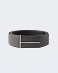 Soft Grain Leather Reversible Slim T Belt