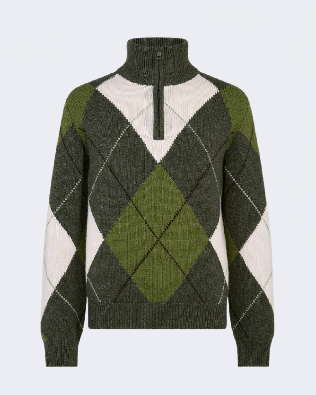 Strathmore Intarsia Argyle 1/4 Zip Sweater