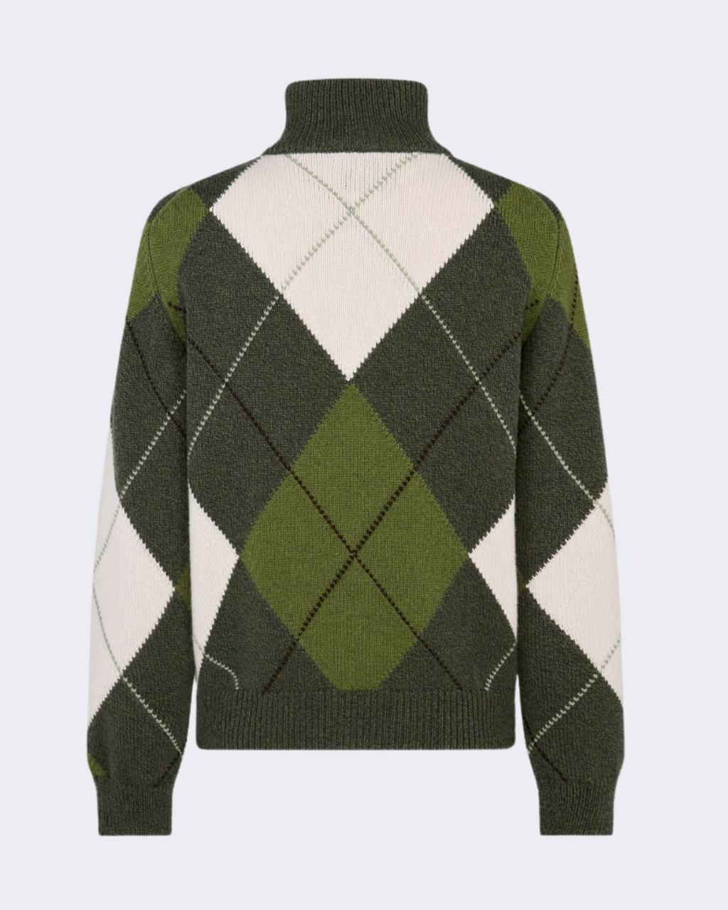 Strathmore Intarsia Argyle 1/4 Zip Sweater