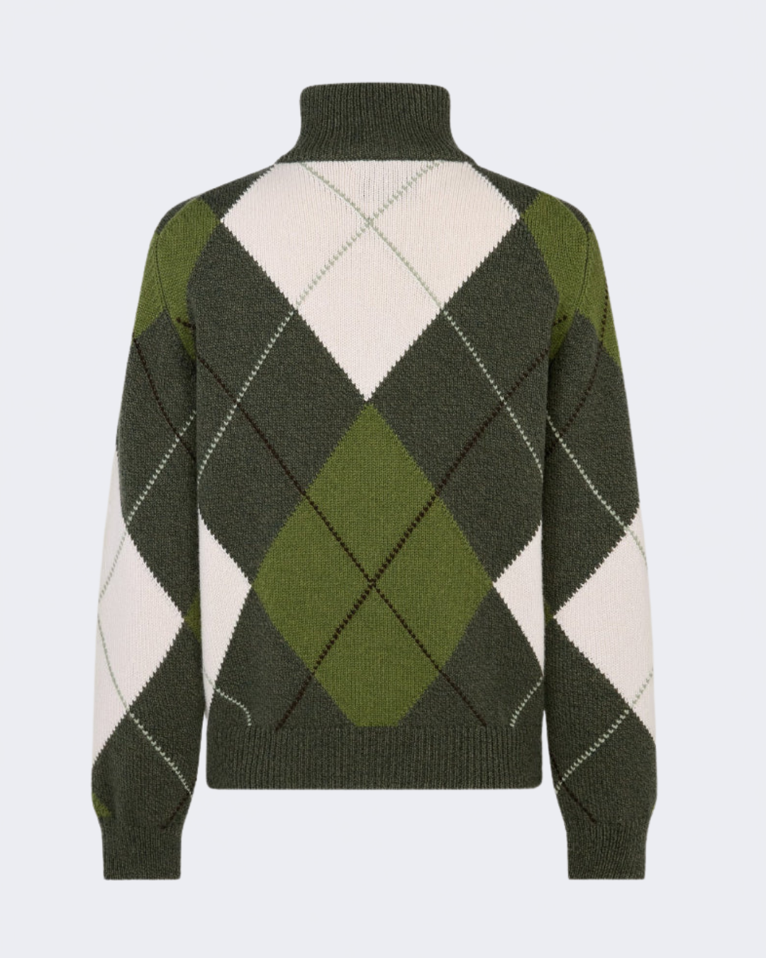 Strathmore Intarsia Argyle 1/4 Zip Sweater