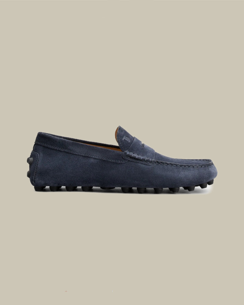 Navy Suede Gommino Driving Shoe