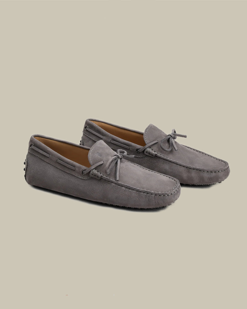 Grey Suede Gommino Driving Shoe