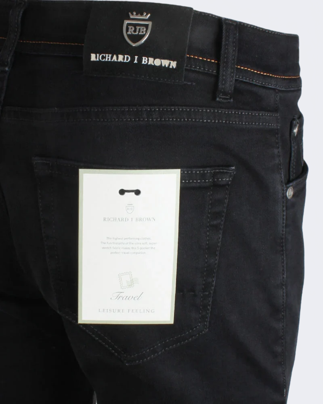 TOKYO Black Slim Fit 5 Pocket Travel Jean