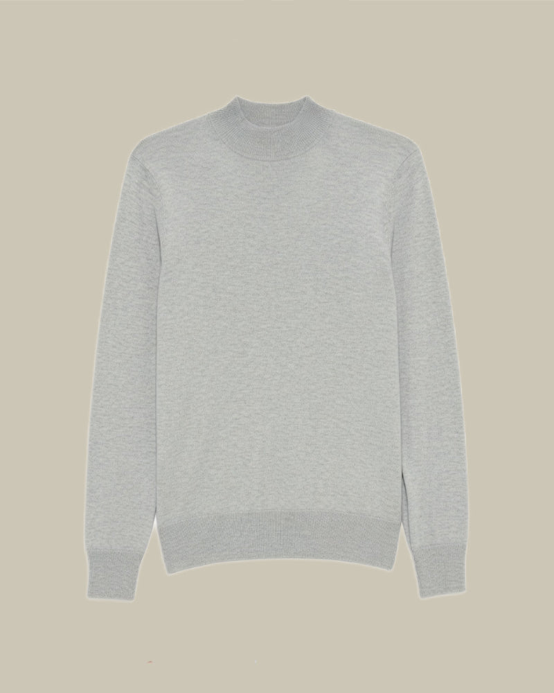 Fine Gauge Pure Wool Mock Neck