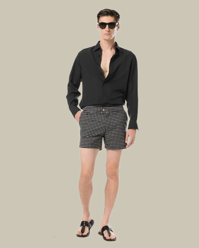 Black Washed Drapy Twill Fluid Shirt