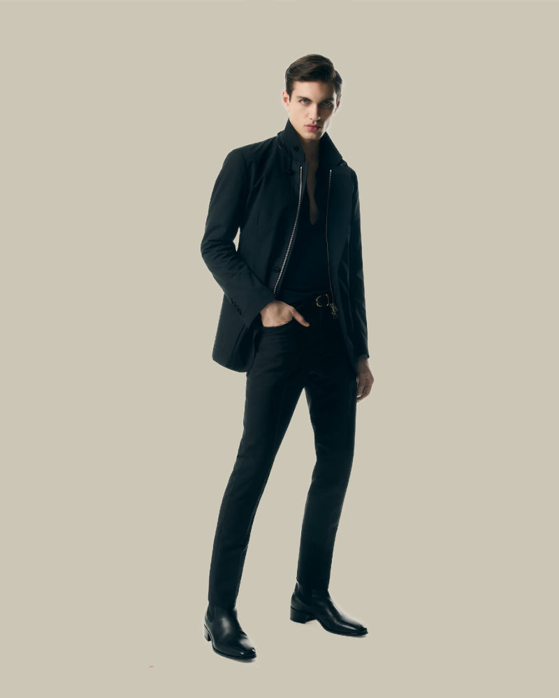 Compact Nylon Sartorial Blazer Black