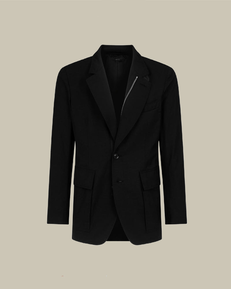 Compact Nylon Sartorial Blazer Black