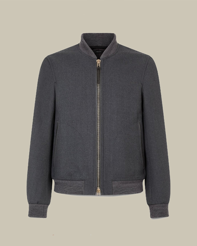 Double Splittable Light Wool Bomber
