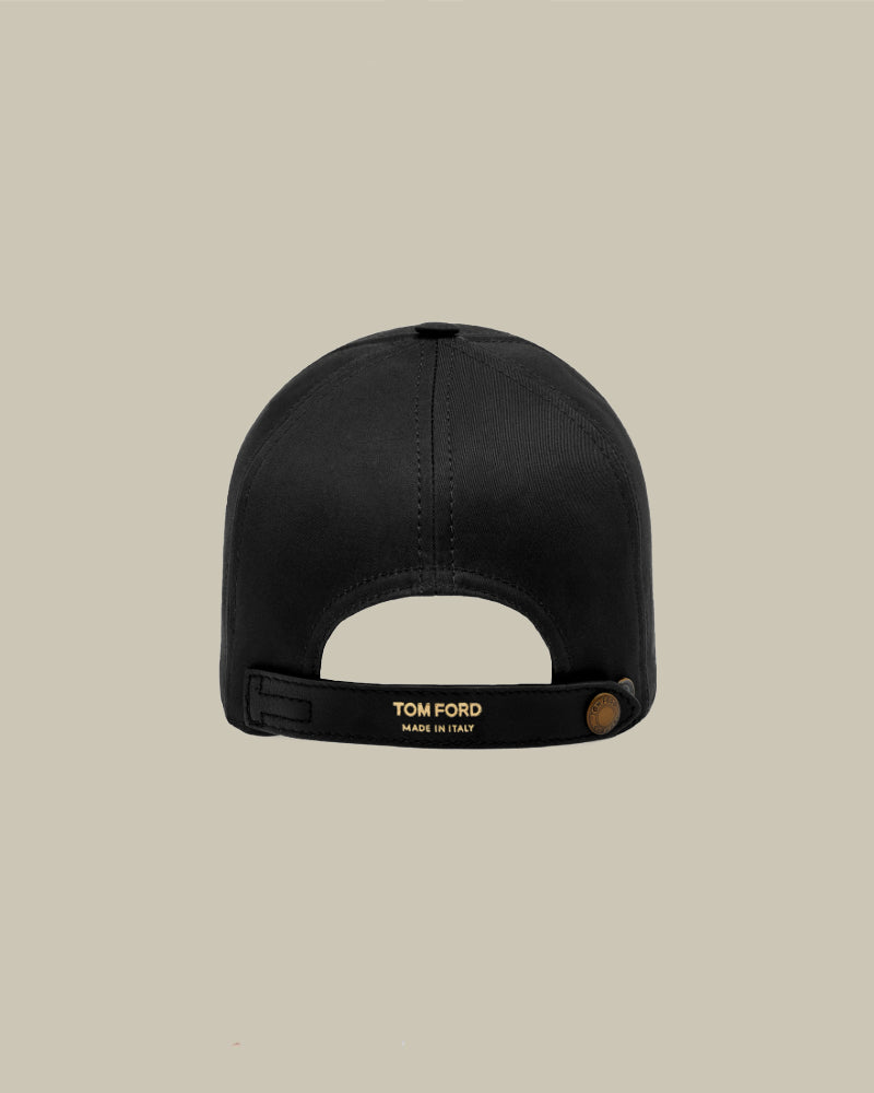 Canvas & Smooth Leather Detailing Cap Black