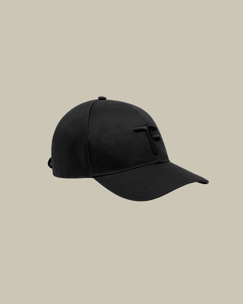 Canvas & Smooth Leather Detailing Cap Black