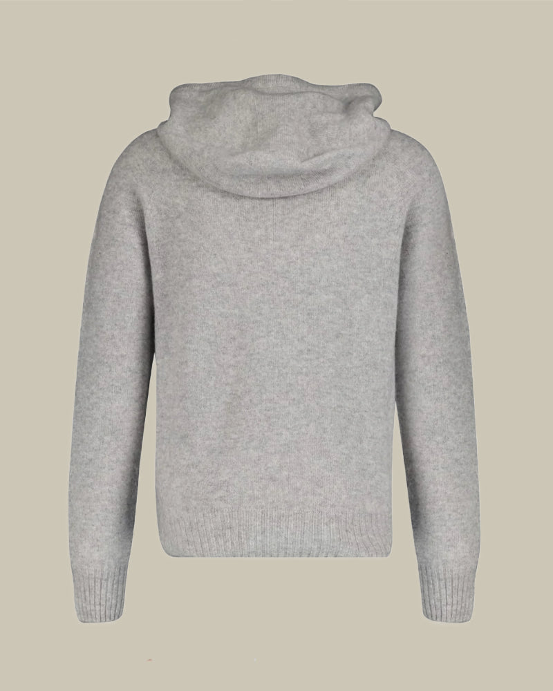 Light Grey Seamless Cashmere Hoodie