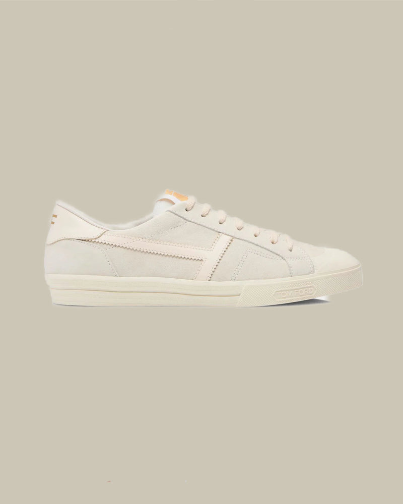 White & Beige Suede Jarvis Sneaker