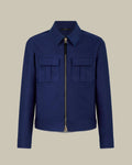 Navy Japanese Satin Cotton Blouson