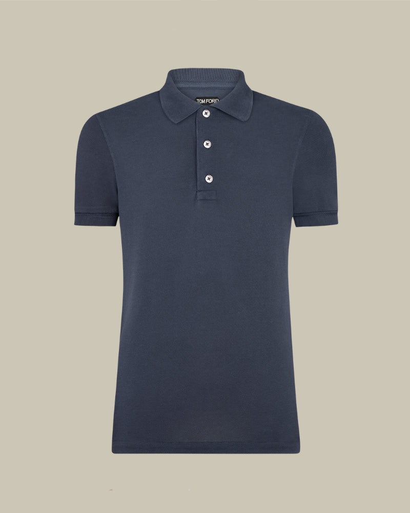 Lyocell Pique Polo Ink Blue