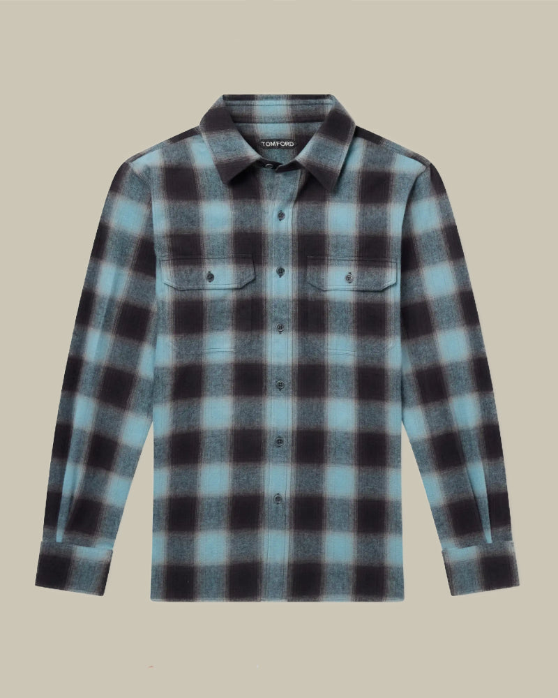 Brushed Check Military Fit Shirt