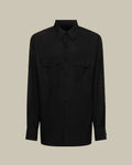 Fluid Light Twill Military Shirt Black
