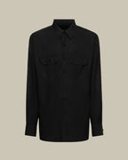 Fluid Light Twill Military Shirt Black