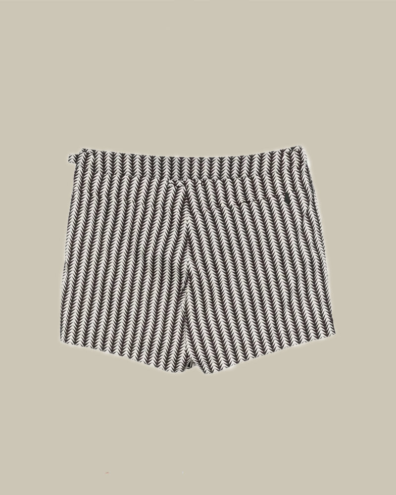Geometric Print Micro Compact Poplin Swim Shorts