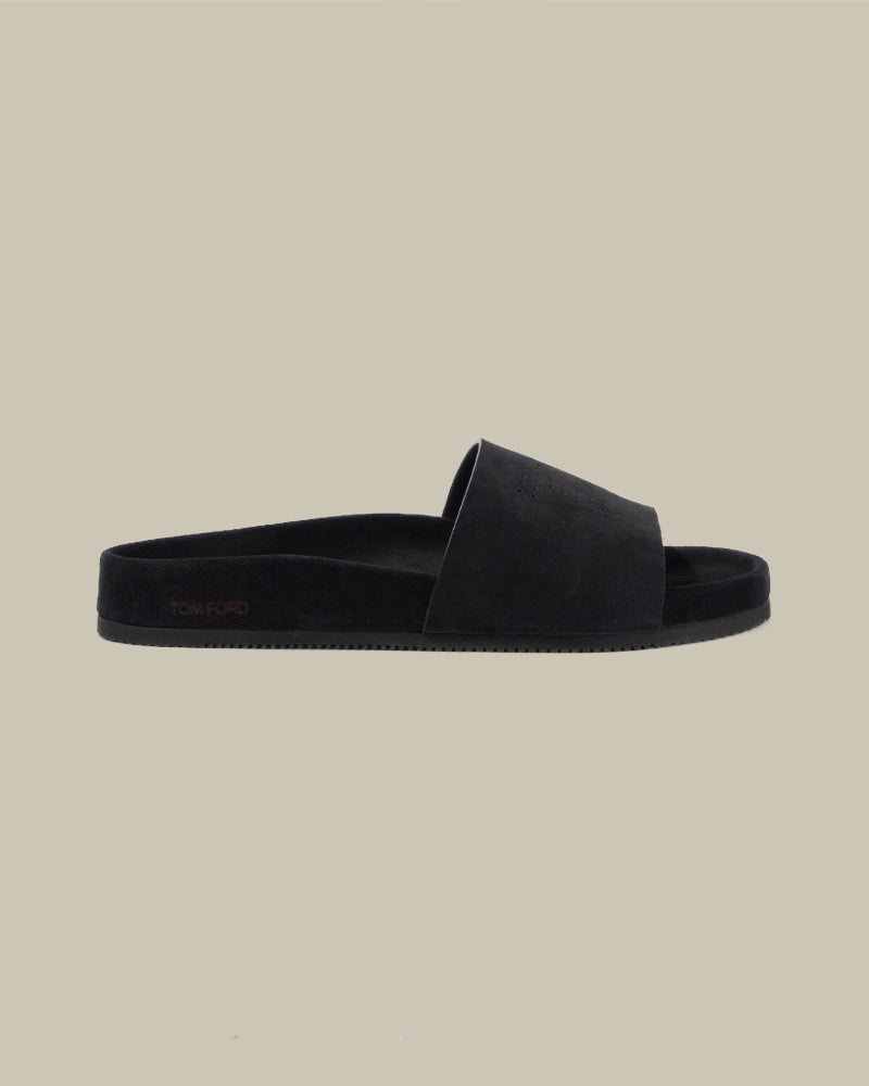 Black Suede Wicklow Slider
