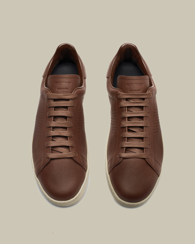 Brown Soft Grain Leather Warwick Sneaker