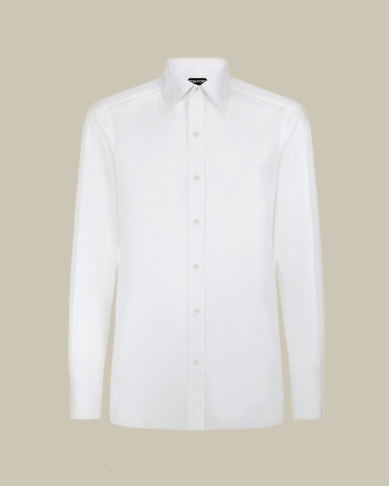 White Poplin Slim Fit Shirt