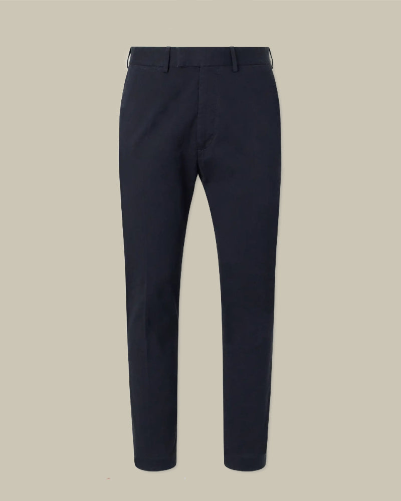 Navy Stretch Cotton Twill Chino