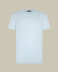 Ice Blue Cotton & Silk T Shirt