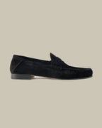 Black Suede Twisted Band Ripley Loafer