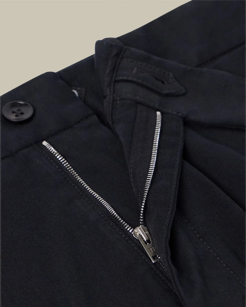 Navy Stretch Cotton Twill Chino