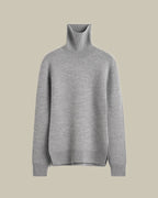 Grey High Neck Double Knit