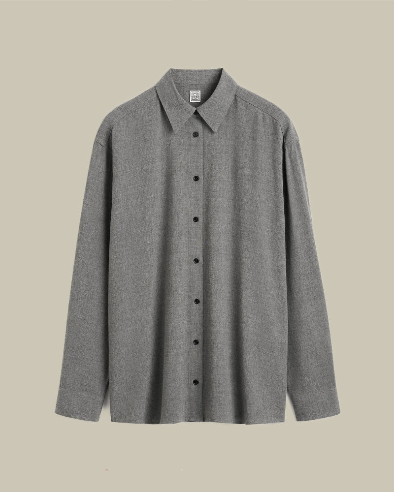 Grey Classic Fluid Shirt