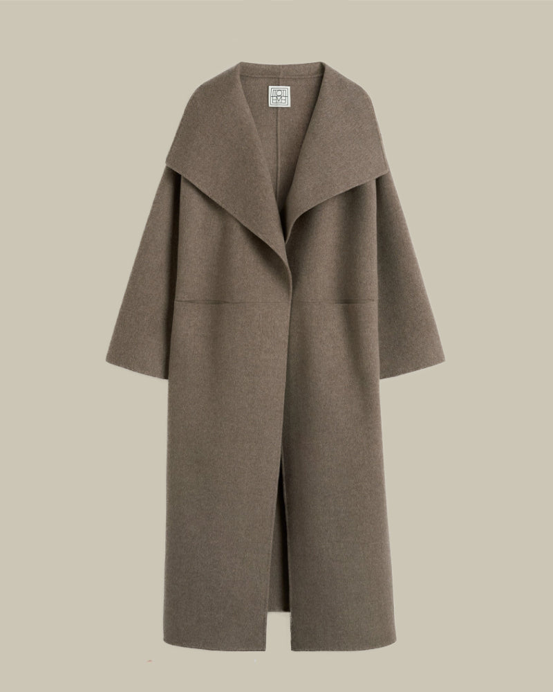 Signature Wool Cashmere Coat Oak Melange