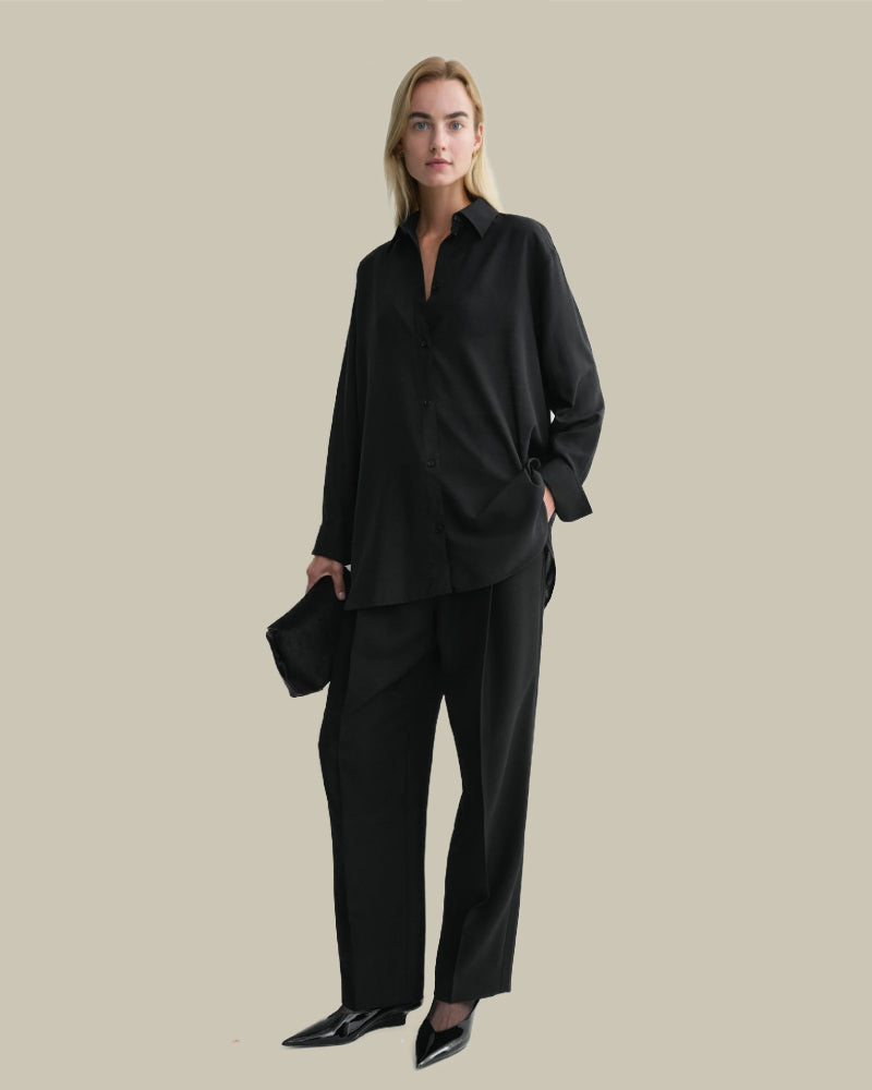 Relaxed Voile Shirt Black