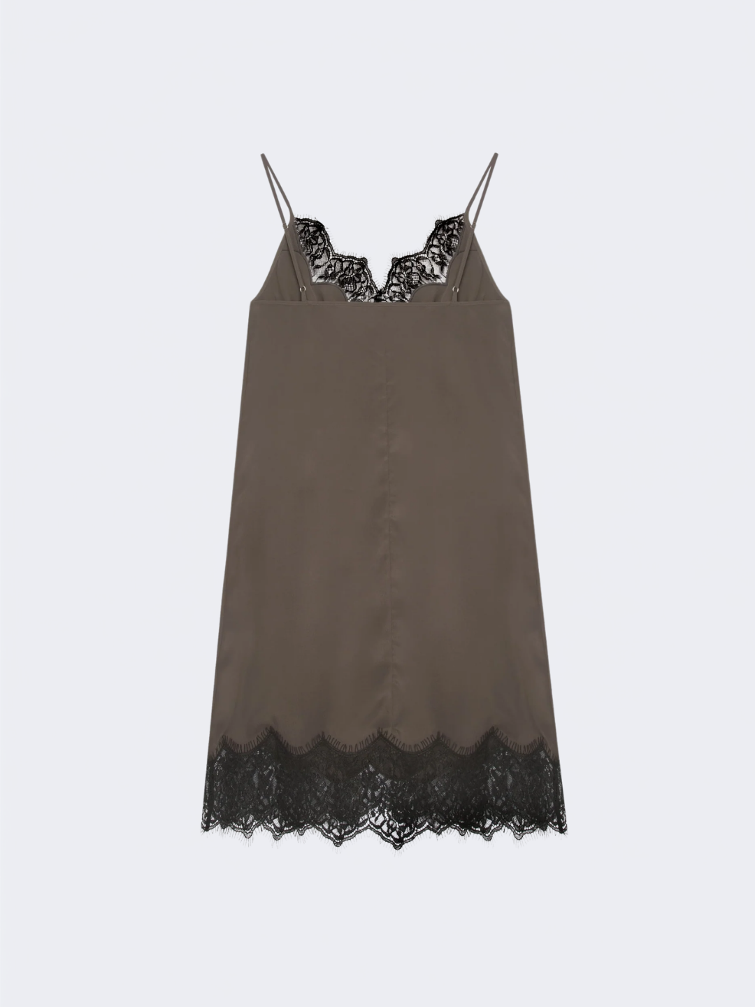 Turkish Coffee Sibel Lace Slip Dress