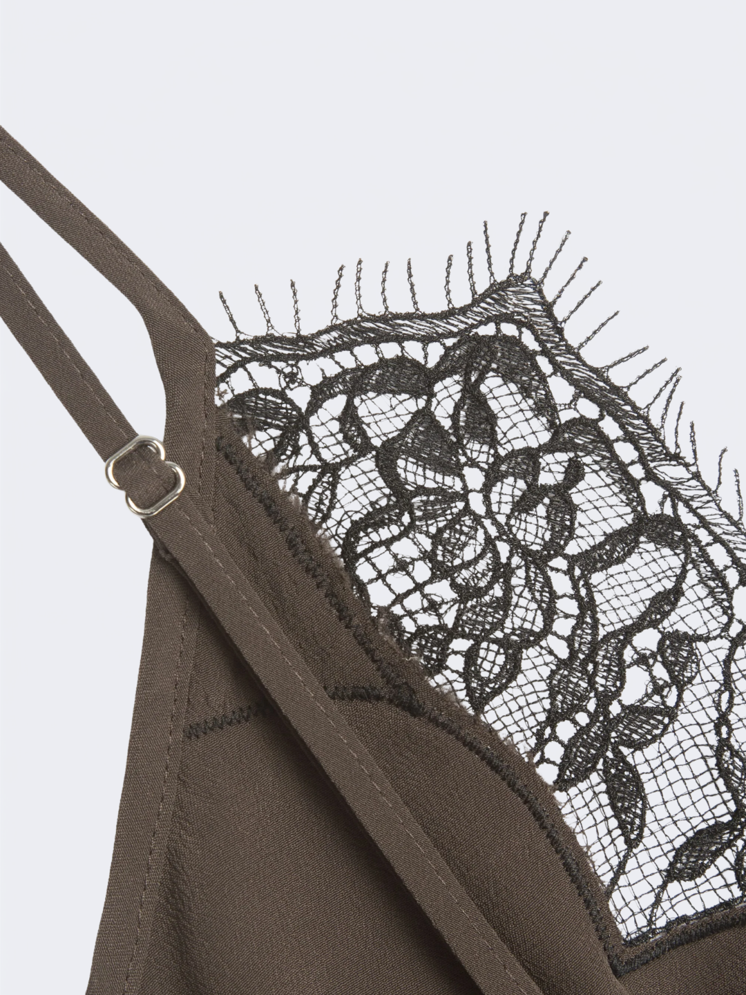 Turkish Coffee Sibel Lace Slip Dress