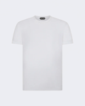 White Cotton Lyocell T Shirt