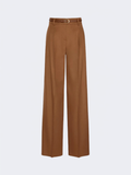 Wool Wide-Leg Trousers Tobacco