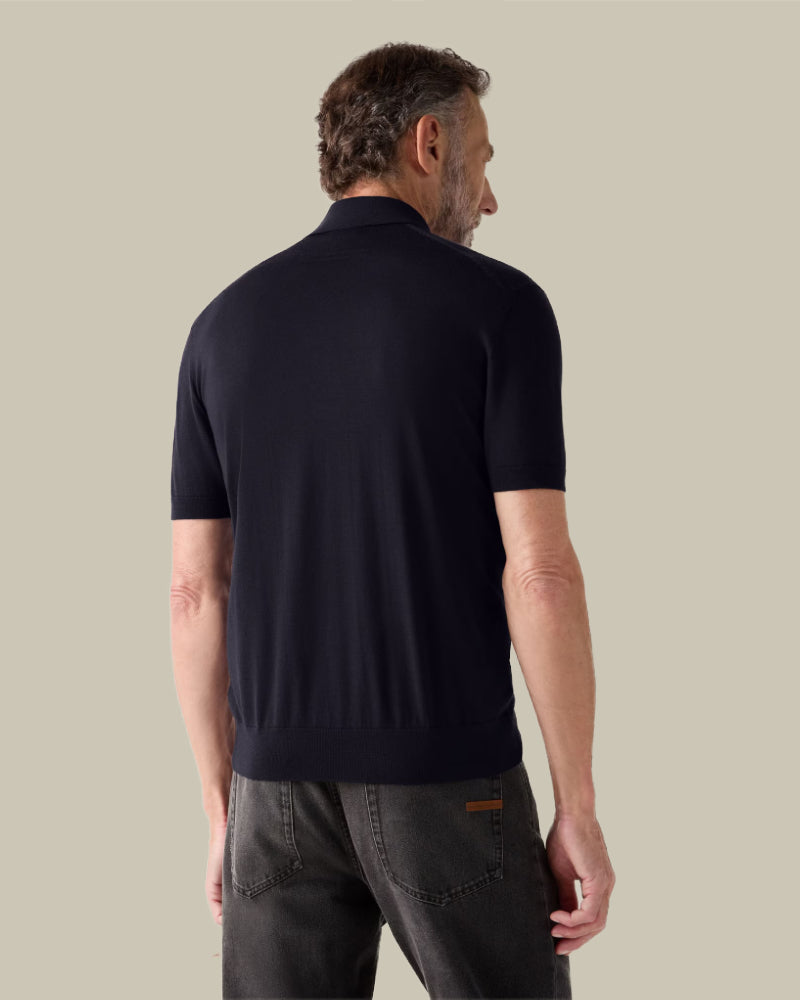 15milmil15 Navy Wool Polo