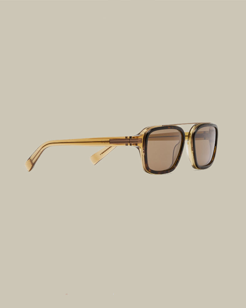 Transparent Havana Brown Acetate Sunglasses