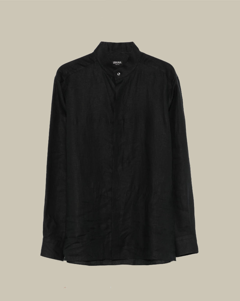 Black Oasi Lino Shirt