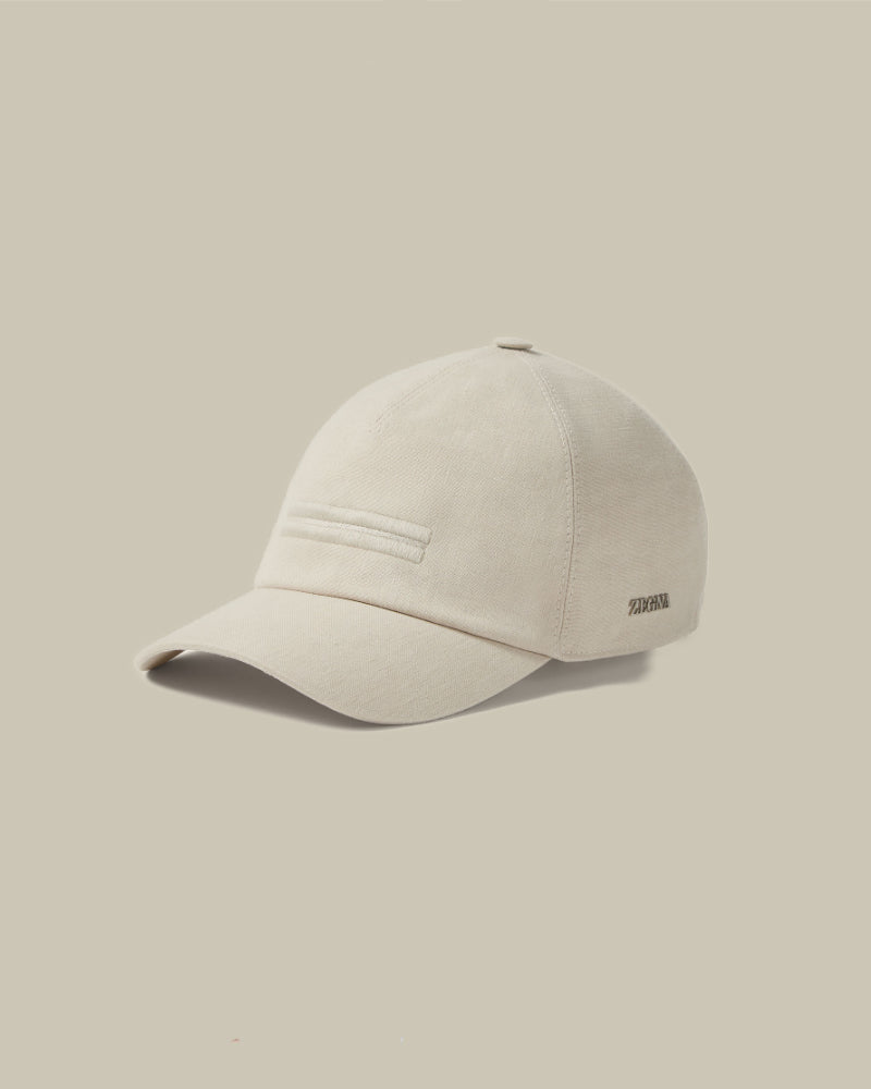 Ivory Oasi Lino Baseball Cap