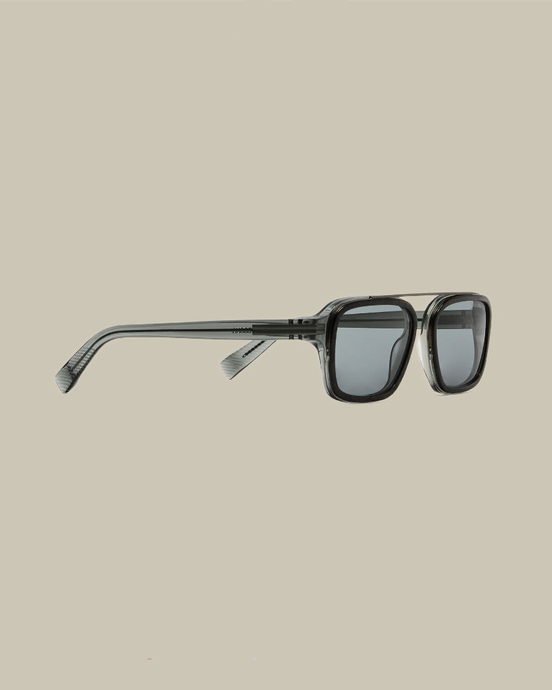Transparent Grey Acetate Sunglasses