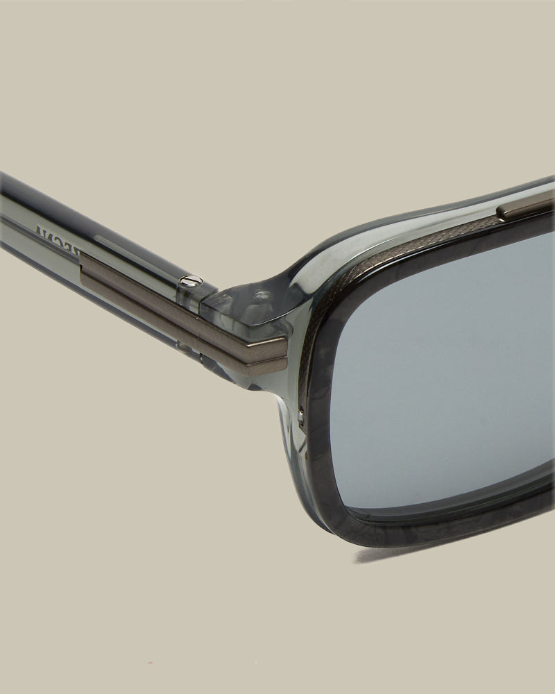 Transparent Grey Acetate Sunglasses