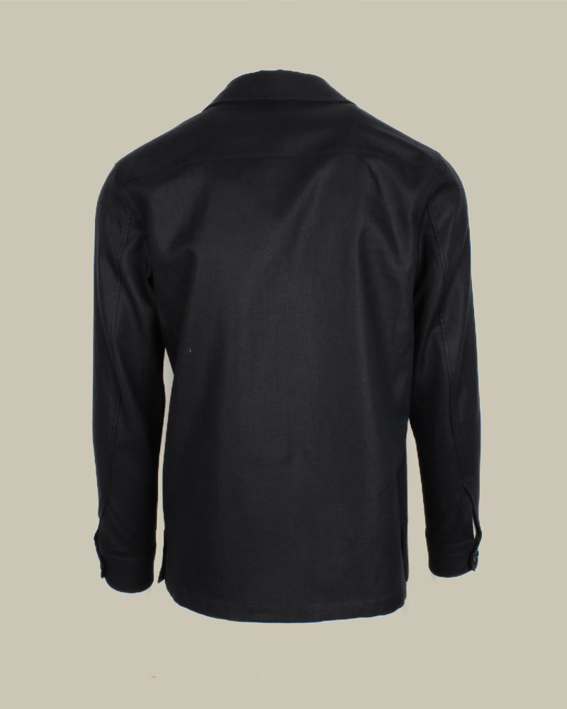 Oasi Linen Black Overshirt