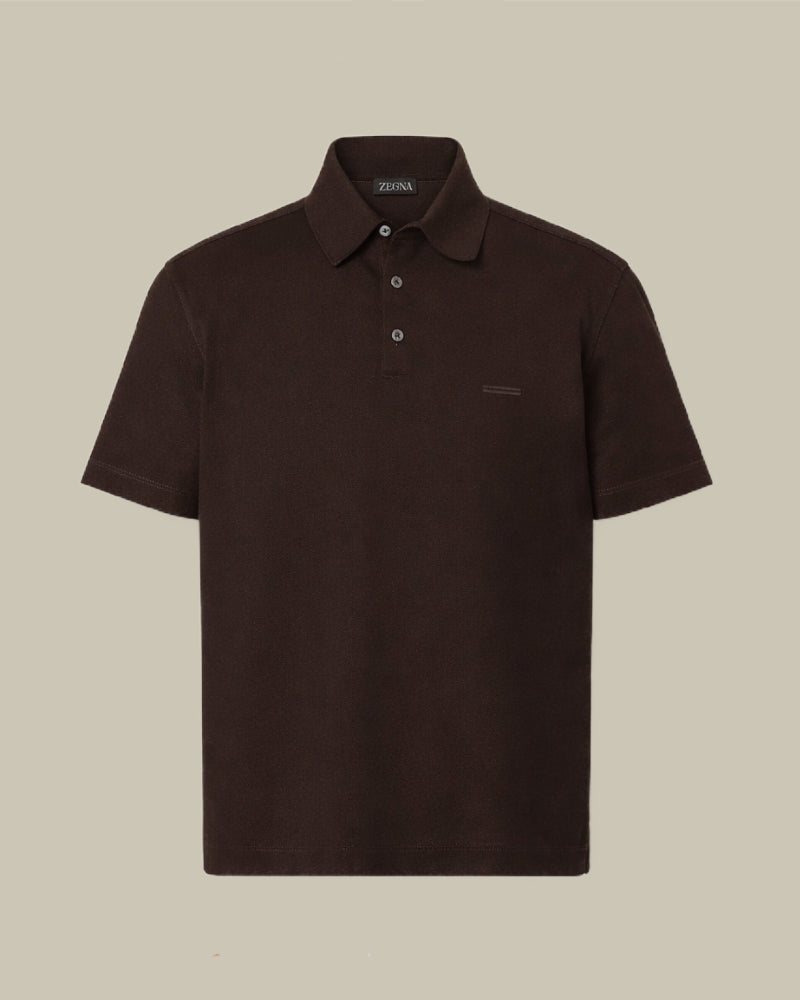 15milmil15 Dark Brown Wool Polo