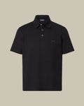 Black Pure Cotton Pique Polo