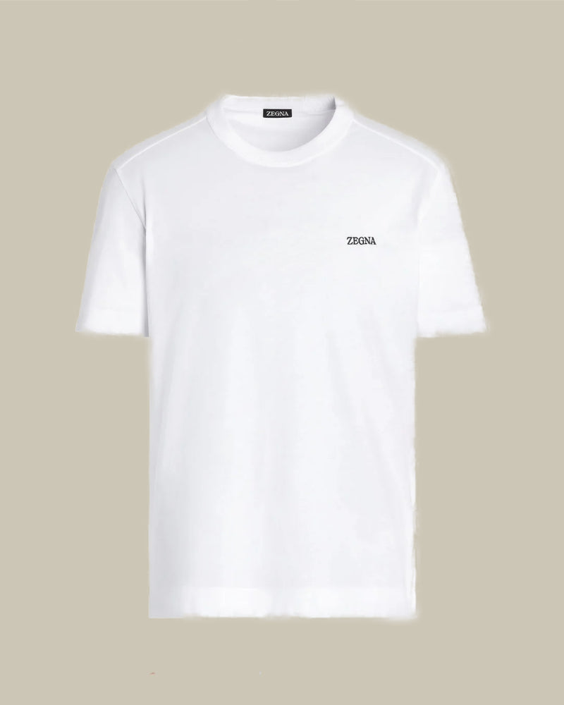 Cotton Tonal Logo T Shirt White